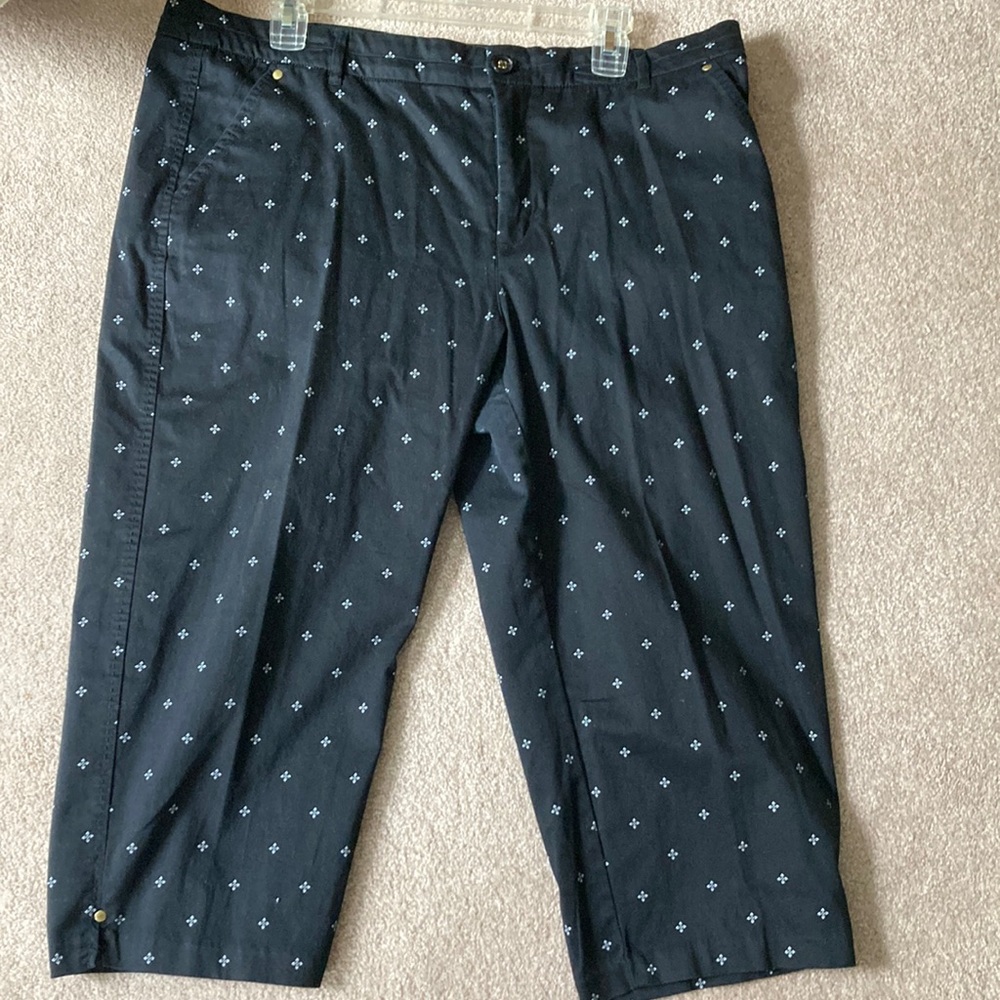 WOMENS Capri pants black print 16
